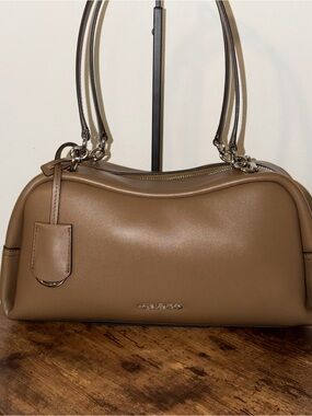 Michael Kors Brown Leather Double-Handle Shoulder Bag